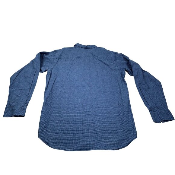 Columbia Mens Large Blue Plaid Gingham Print Shirt Long Sleeve Button-Up Fishing - Picture 2 of 9